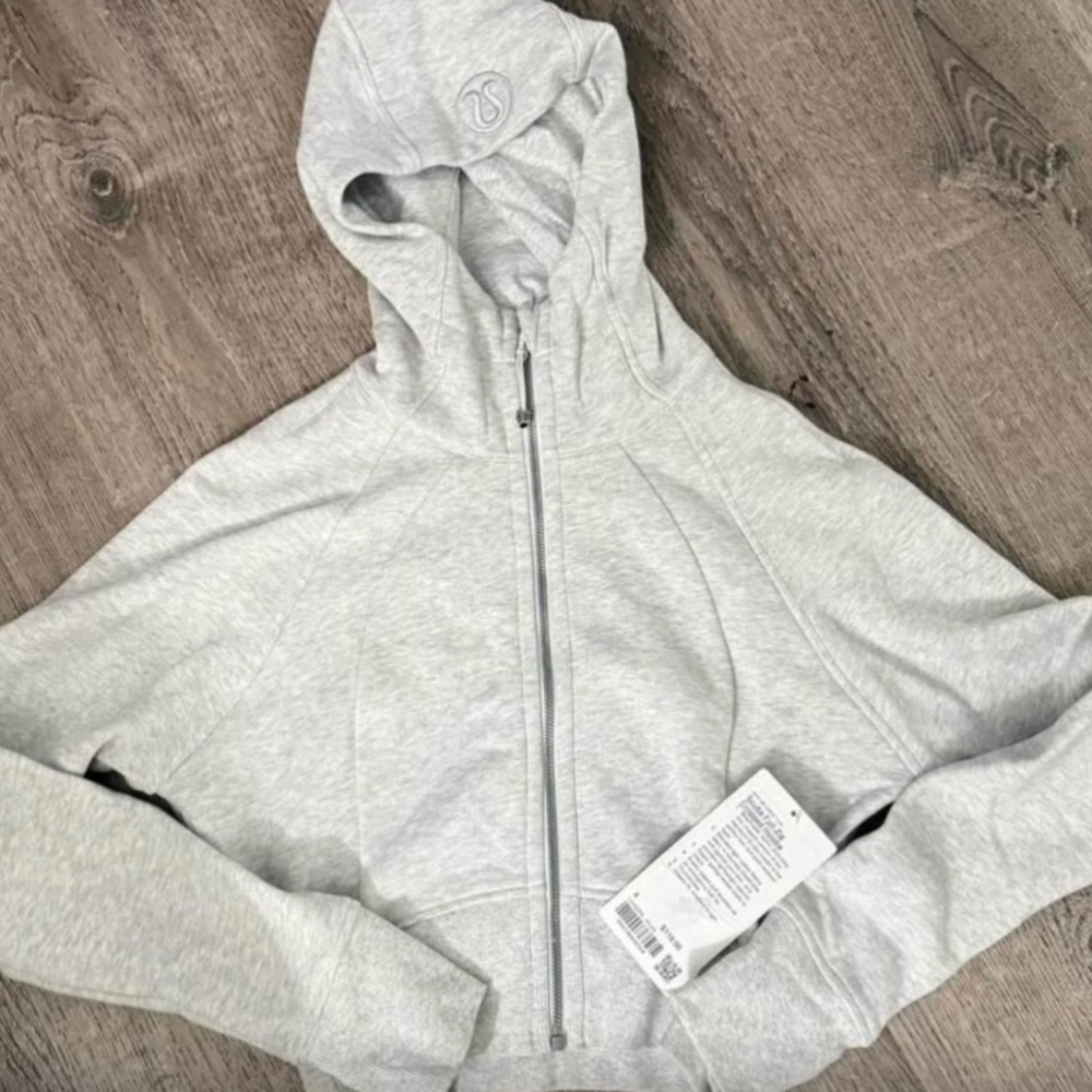 lululemon athletica Light Gray Zip-Up Hoodie